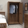 Rustic Solid Oak Furniture Double Wardrobe